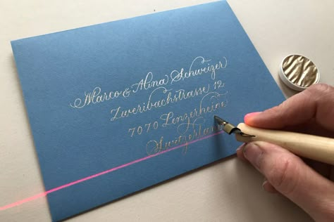 Addressing Invitations, Envelope Addressing Template, Wedding Envelope Calligraphy, Address Envelopes, Calligraphy Envelope Addressing, Diy Calligraphy, Free Calligraphy Fonts, Small Envelope, Calligraphy I