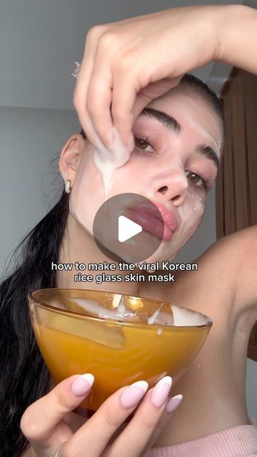 Rice Mask For Face, Korean Rice Mask, Rice Water For Skin, Rice Face Mask, Rice Mask, Brightening Face Mask, Korean Rice, Honey Face, Cooked Rice