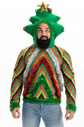 Men`s Ugly Christmas Hoodie for Adult Unisex Women Xmas Hooded Sweater Pullover for Party Festive Unique Ugly Christmas Sweater, Christmas Cardigan, 3d Fashion, Hoodie Style, Christmas Hoodie, Long Sleeve Jumper, Christmas Jumper, Sweater Gift, Christmas Hoodies