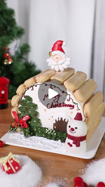 QELEG | silicone-mold on Instagram: "🎄🌟 Magic Holiday Cake, Inspired by Charlotte's cake, I hope you'll enjoy this Christmas cake. Share the joy with your family and have a wonderful and memorable Christmas!

 #decoratingideas #christmas #christmastreats #satisfying #snack #baking #foodphotography #foodphotographyandstyling #foodgasm #tasty #dessert #inspiration #instagood #cakeart #sugarart #cakeideas #LoveCelebration #BeautifulMoments #baking #bakinglove#reels#video#diy" Xmas Cake Ideas, Dessert Inspiration, Charlotte Cake, Holiday Cake, Tasty Dessert, Reels Video, Christmas Cakes, December 24th, Holiday Cakes