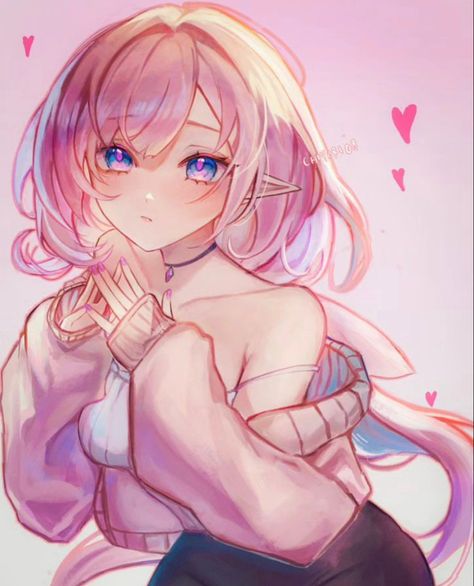 Honkai Fanart, Pink Hair Anime, Anime Profile, Fantasy Character Design, Cute Icons, Pink Hair, Kittens Cutest, Anime Fanart, Love Art