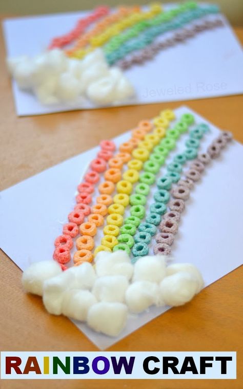 Rainbow Craft for Kids | Great for color sorting & fine motor development Rainbow Craft, March Crafts, St Patricks Day Crafts For Kids, Play And Learn, St Patrick's Day Crafts, Rainbow Crafts, Daycare Crafts, Toddler Snacks, Toddler Art