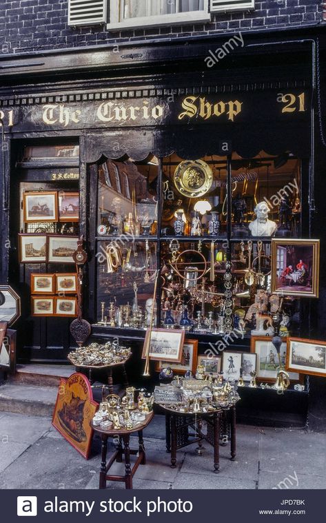 The Curio Shop, Shepherd Market, Mayfair, London, England, UK, Circa 1980's Stock Photo Curio Shop Aesthetic, Crystal Shop Exterior, Witch Shop Illustration, Curiosity Shop Aesthetic, Witch Shop Aesthetic, Oddity Shop, Witches Shop, Witchy Shop, Curio Shop