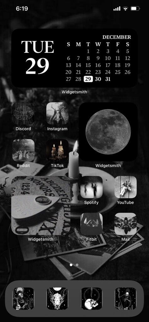 Witchcraft Dark IOS 14 Wallpaper Homescreen Icons Witch Phone Theme, Witchy Phone Theme, Witchy Homescreen, Dark Homescreen, Homescreen Theme, Ios Theme, Witch Vibes, Spooky Witch, Phone Icons