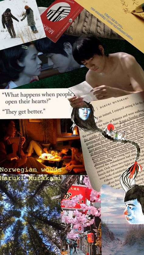 Norwegian woods #murakami Norwegian Wood Book Aesthetic, Murakami Norwegian Wood, Norwegian Wood, Wood Book, Haruki Murakami, Book Aesthetic, Book Quotes, Books To Read, Persona