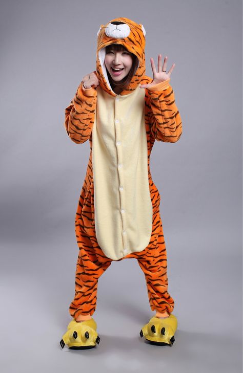 Anime Onesie, Aesthetic Loungewear, Winter Prom Dresses, Tiger Costume, Animal Pajamas, Plus Size Cosplay, Adult Pajamas, Baby Tees Y2k, Anime Cosplay Costumes