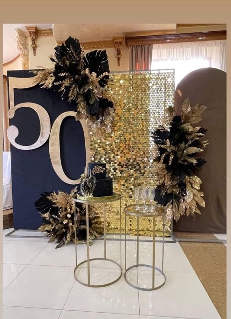 50 Birthday Ideas For Men Decoration, 50th Birthday Backdrop Ideas, 75th Birthday Party Decorations, Great Gatsby Decorations, Elegant Party Decorations, Christmas Party Backdrop, 60th Birthday Party Decorations, 80th Birthday Decorations, Blue Wedding Decorations