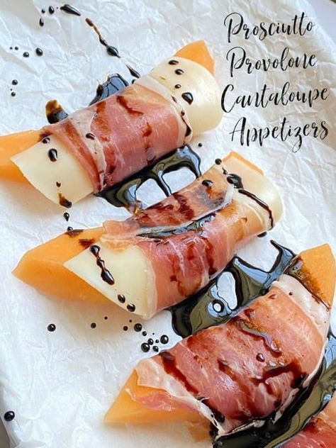 Procuitto Melon Appetizer, Italian Canapes Appetizers, Cantaloupe And Prosciutto Appetizers, Cantaloupe Prosciutto Skewers, Cantaloupe Recipes Appetizers, Prociutto Appetizers Melon, Procuitto Appetizer, Prosciutto Cantelope, Procuitto Recipes Appetizers