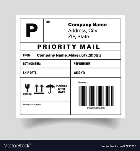 Shipping Label Design, Shipping Label Template, Mailing Address Labels, Free Label Templates, Package Sticker, Barcode Label, Address Label Template, Mail Stickers, Barcode Labels