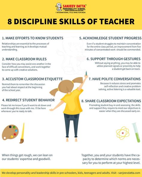 discipline skills of teacher, discipline skills for teacher, discipline skills for teaching, teaching discipline skills, discipline skills Discipline Rules For Students, Teacher Training Activities, Classroom Challenges, Develop Personality, Classroom Behavior Chart, Teacher Prayer, Preschool Fine Motor Skills, Classroom Discipline, Teacher Interviews