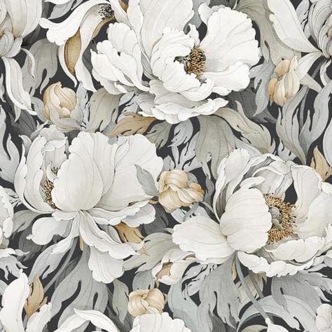 White Poppies, Hamptons Modern, Normal Wallpaper, White Poppy, Wallpaper Size, Ceiling Fan In Kitchen, Wallpaper Bedroom, Renter Friendly, Peony Flower