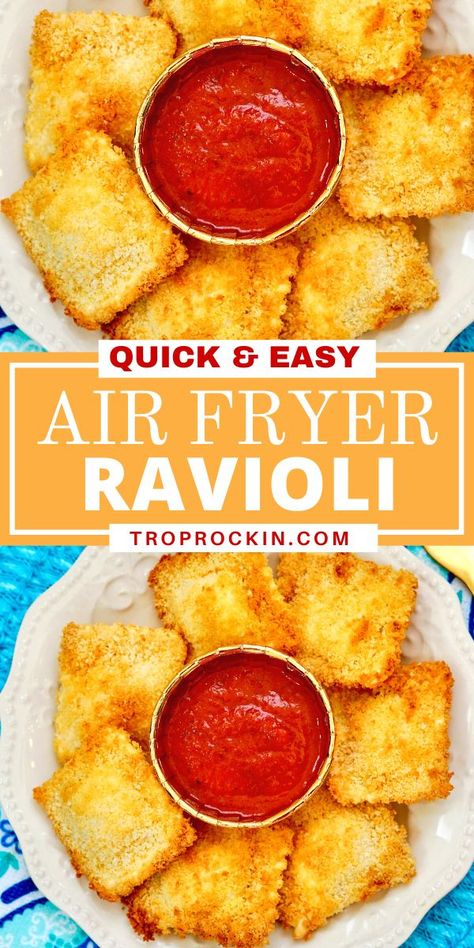 Air Fryer Ravioli, Cheese Ravioli Recipe, The Best Air Fryer, Toasted Ravioli, Best Air Fryer, Ravioli Recipe, Air Fryer Oven Recipes, Cheese Ravioli, Air Fry Recipes