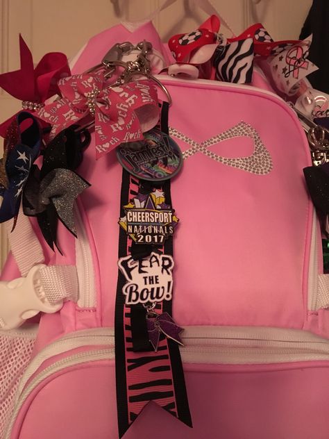 How good does our Bag Bow Holder look on the #nfinity #princess backpack? <3 <3 #cheerleader #cheerleaders #cheerleading #cheer #cheerprincess #cheerstaraustralia #pink #sparkle #bling #bagaccessories #bagaccessory #cheerbows #bows #hairaccessories Cheerleading Backpacks, Nfinity Cheer, Cheerleading Accessories, Cheer Games, Cheerleading Bags, Cheer Backpack, Cheer Team Pictures, Mom Backpack, Kids Cheering