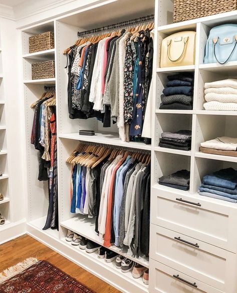 Pin by lindsay. on closet | Closet renovation, Closet remodel, Master bedroom closets organization Wardrobe Design Ideas, Master Closet Design, House Closet, Bedroom Closets, Closet Redo, Dream Closet Design, Bed In Closet Ideas, Walk In Closet Design, Closet Design Layout