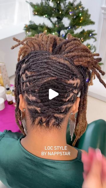 Dred Locs Hairstyles For Women, Cornrows With Locs, Instant Locs Black Women, Braids On Dreadlocks, Long Locs Hairstyles For Women, Nappstar Nyc, Braiding Locs, Weave Ponytail Styles, Braids Over Locs