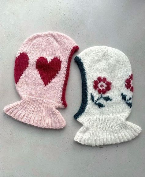 Hand Knitted Hoods 🖤🥀🧸🤍 All available made to order and in a range of colours. Message for more info! | Instagram Cute Hand Knitted Beanie, Handmade Pink Knitting Pattern, Knitting Aesthetic Pink, Cute Hand Knitted Bonnet, Cute Pink Knitted Hat, Knit Toque, Summer Knits, Hand Knit Sweater, Vogue Knitting