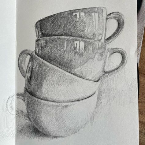 Still Life Pencil Shading Object, Drawing Practice Beginner, Still Life Pencil Shading, Easy Still Life Drawing, Still Life Sketch, Drawing Details, Composition Drawing, Draw With Me, Shading Drawing