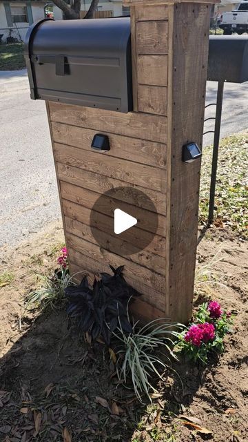 Karrie Lynn on Instagram: "DIY MAILBOX FINALLY DONE!  this project put me on my ass !! literally 🤣 It was worth it, though 🙌  . . ." Wood Mailbox Post Ideas, Multiple Mailbox Post Ideas Diy, Diy Double Mailbox Post, Stucco Mailbox Ideas, Dual Mailbox Post Ideas, Unique Mailbox Ideas Diy, Wooden Mailbox Ideas Diy, Modern Farmhouse Mailbox Ideas, Farmhouse Mailbox Ideas Diy