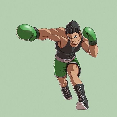 Boxer Pose Reference, Wrestler Drawing, Boxer Character Design, Anime Boxing, Boxing Pose, Digital Art Tutorial Photoshop, Boxing Art, Nintendo Fan Art, Cute Couple Comics