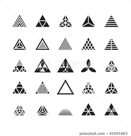 triangle geometric vector icon , ornament - Stock Illustration(No.40995863). Find images exactly you are looking for from more than 61,500,000 of royalty-free stock photos, illustrations, and vectors. Download and enjoy fresh & incredible images added every day. Triangle Vector, Geometric Logo Design, Leo Tattoos, Geometric Tattoo Design, Geometric Vector, Vector Icons Illustration, Geometric Logo, Elements Of Design, Doodle Art Designs