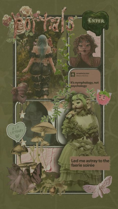 Inspiration:@sml_studios #music #melaniemartinez #portals #portalsalbum #melaniemartinezaesthetic #pink #green #fairycore #wallpaper #aesthetic #fyp Green Fairycore Wallpaper, Green Fairycore, Portal Wallpaper, Fairycore Wallpaper, Green Wallpaper, Melanie Martinez, Cartoon Art Styles, Phone Backgrounds, Wallpaper Aesthetic