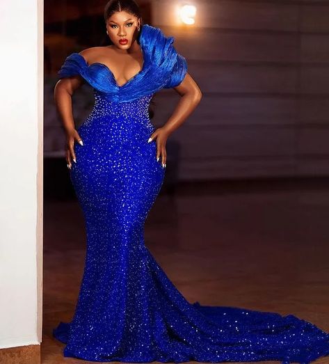 Aso Ebi Wedding Guest, Gown Black Women, Blue Sparkly Prom Dress, Aso Ebi Wedding, Luxurious Gowns, Wedding Guest Gown, Engagement Gowns, Wedding Guest Gowns, Sparkly Prom Dress