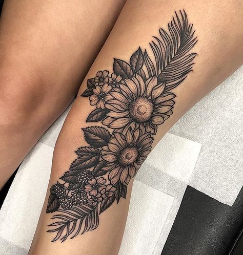 200+ Best Knee Tattoos Designs With Pictures (2023) - TattoosBoyGirl Flower Tattoos Meanings, Rare Tattoos, Flower Tattoo Meanings, Inspiration Tattoos, Floral Tattoo Sleeve, Leg Tattoos Women, Dope Tattoos For Women, Most Popular Tattoos, Knee Tattoo