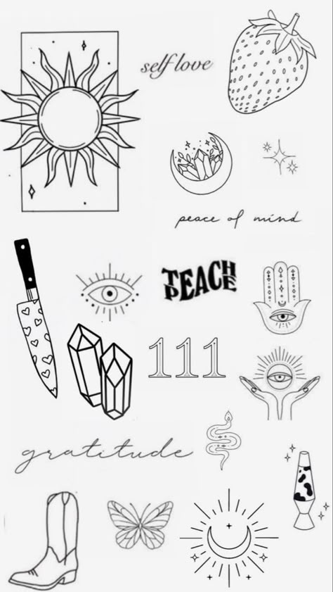 Boho 
Tattoo
Boho tattoos
Tattoo flash sheet 
Flash sheets for girls 
Boho girl tattoos Small Tattoos Minimalist, Tatuaje Studio Ghibli, Tattoo Designs Unique, Tattoos Floral, Tattoos Watercolor, Optical Illusion Tattoos, Small Dragon Tattoos, Tattoo Lettering Styles, Native Tattoos