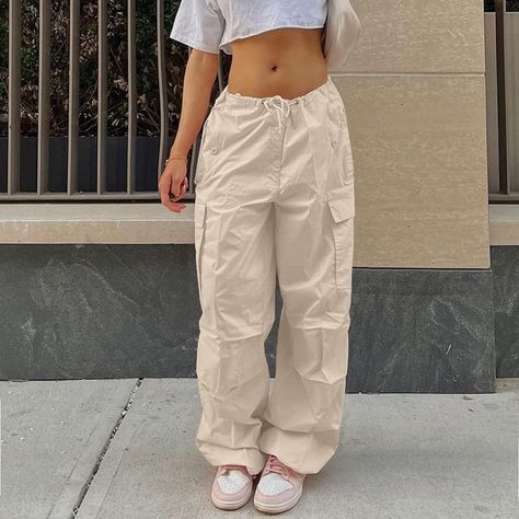 Black Cargo Pants Women, Clubwear Outfits, Pink Cargo Pants, Streetwear Cargo Pants, Fall Streetwear, Jogger Pants Casual, Baggy Cargo Pants, Streetwear Mode, Summer Streetwear