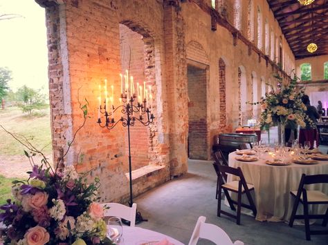 "Industrial Chic" defined at The Providence Cotton Mill! Providence Cotton Mill, Cotton Mill Wedding, Cotton Mill, Sunset Colors, Industrial Chic, Rustic Elegance, Event Venues, Jamaica, Spring Wedding