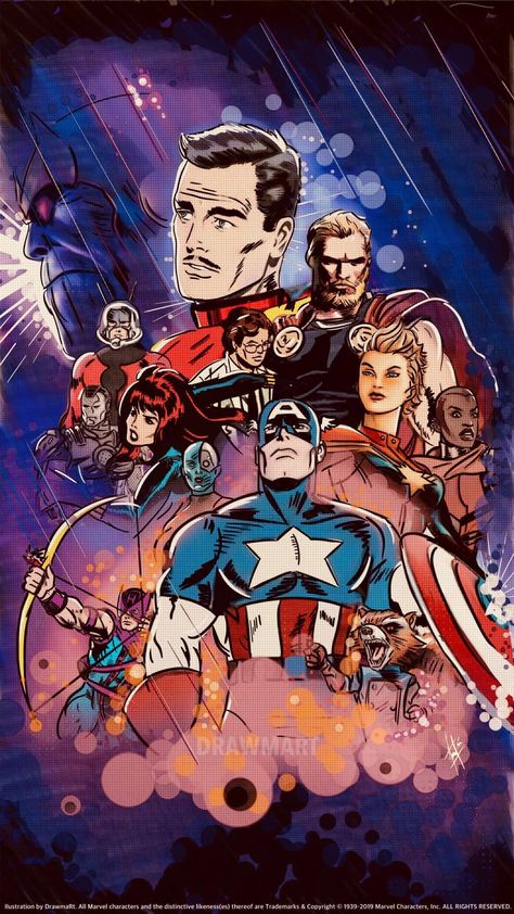 Marvel Heroes Comics, Marvel Style, Marvel Comics Vintage, Avengers Poster, Avengers Art, Marvel Artwork, Marvel Images, Avengers Comics, Avengers Wallpaper