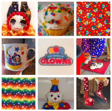 Adopt Idea, Cute Clown, Pretty Images, Mood Board Inspiration, Mood Board Design, Aesthetic Collage, Board Design, Color Pallets, Contest Design