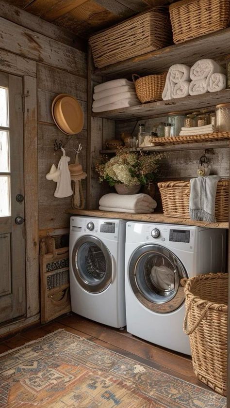 Laundry Room 2024, Shiplap Bathroom Wall, Rustic Laundry Room, Pinterest House, Bathrooms Decor, Rustic Laundry, Rustic Laundry Rooms, Simple Cottage, Shiplap Bathroom