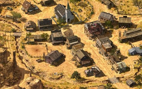 West Map, Old Western Towns, Western Games, Old West Town, Landscape City, Old Western, Colorado City, Western Artwork, West Town