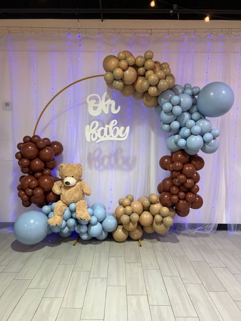 I Can Bearly Wait, Baby Shower For A Boy, Birthday Background Design, Bearly Wait, Birthday Balloon Decorations, Teddy Bear Baby Shower, Baby Bear Baby Shower, Birthday Background, Balloon Decorations