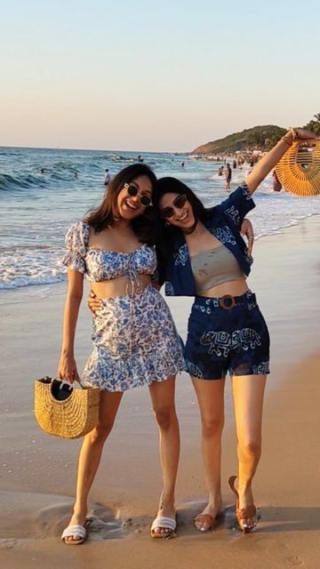 Beach Outfit Goa, Goa Wear For Women, Indian Beach Outfit, Goa Beach Outfits, Goa Poses For Women, Goa Outfits Women Indian, Goa Looks For Women, Goa Outfits Beach, Goa Clothes