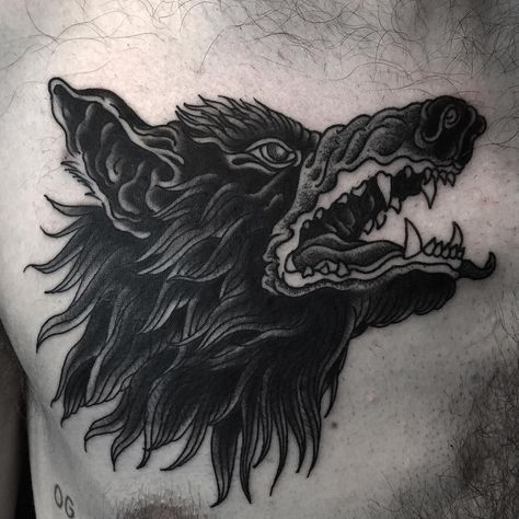 Going through the archives. Fun one from last year. Thanks Jon. Done @houseofthievestattoo #houseofthievestattoo #digbeth #birmingham Tattoo Traditional, Wolf Tattoo, Birmingham, Tumblr, Tattoos, Instagram, Black