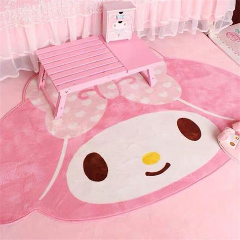 Fur Rug Living Room, Fur Rugs, Living Room Floor, Carpet Padding, Kawaii Room, Plush Rug, Kawaii Design, Living Room Flooring, Room Flooring