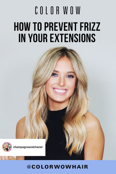 Best Oils For Hair Extensions, How To Take Care Of Hair Extensions, How To Style Hair With Extensions, Washing Hair Extensions, Rid Of Frizzy Hair, Frizzy Hair Solution, Sleeping With Wet Hair, Good Pics, Hair Extension Care