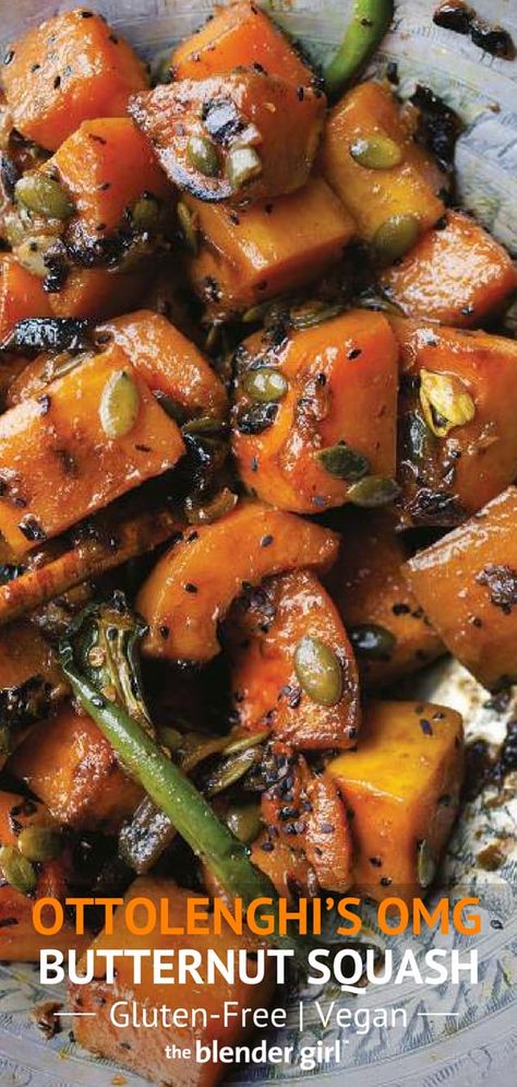 Butternut Squash Ottolenghi, Ottolenghi Squash Recipes, Green Beans And Squash Recipes, Vegan Ottolenghi Recipes, Ottolenghi Butternut Squash, Ottolenghi Salad Recipes, Butternut Vegan Recipes, Butternut Squash Roasted Recipes, Butternut Squash Vegan Recipes