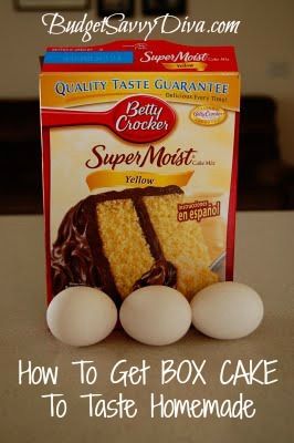 How to Get Box Cake to Taste Homemade Decorating Frosting, Delectable Desserts, Box Cake Mix, Butter Chocolate, Cake Mix Recipes, Cake Tasting, Moist Cakes, First Bite, Food Cakes