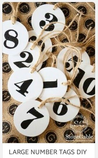 Wax Paper Transfers, Basket Labels, Craft Things, Tags Diy, Wooden Numbers, Pottery Barn Inspired, Number Tags, Organize Your Home, Diy Upcycle