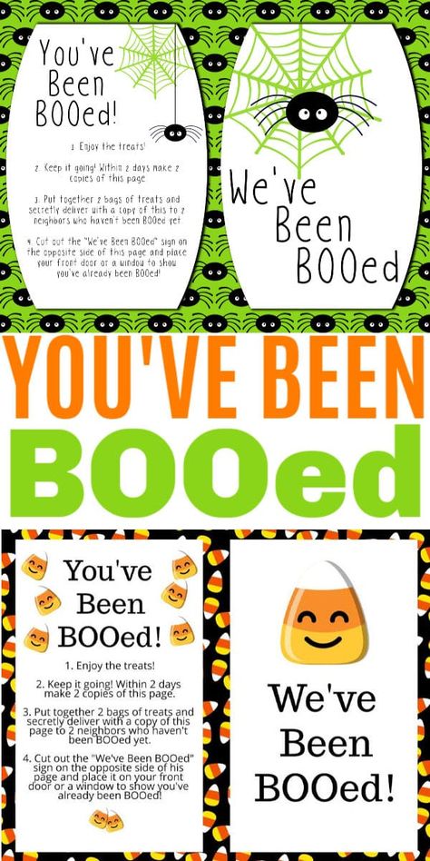 You've Been Booed Ideas, You've Been Booed Free Printable, You Have Been Booed, Youve Been Bood, Booed Printable, Been Booed, Halloween Yard Signs, You've Been Booed, Halloween Traditions