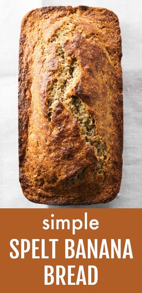 Pudding Banana Bread, Spelt Banana Bread, Bread Recipe Healthy, Recipes Banana Bread, Spelt Bread Recipe, Recipe With Sour Cream, Spelt Flour Recipes, Banana Bread Recipe Easy Moist, Healthy Banana Bread Recipe