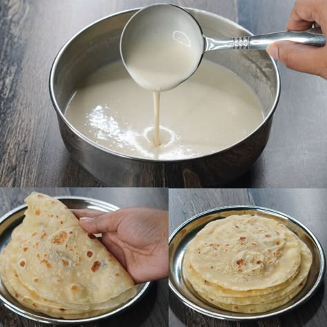 Only Need 5 Min. to Make This Rooti Recipe | No Dough,No Knead & Without Rolling Easy Tortilla Wrap Recipe | dough, recipe | Only Need 5 Min. to Make This Rooti Recipe | No Dough,No Knead & Without Rolling Easy Tortilla Wrap Recipe | By T'stove - Cooking & Baking - Facebook Wraps Dough Recipes Easy, Rice Tortillas, Tortilla Wrap Recipe, Homemade Tortilla Recipe, Pain Naan, Tortilla Wrap, Roti Recipe, Wrap Recipe, Naan Recipe