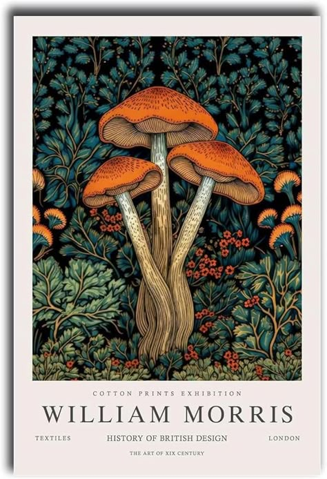 William Morris Mushrooms in the Jungle Poster Abstract Wall Art Plant Canvas Painting William Morris Prints For Home Decor Picture 50x70cm Unframed : Amazon.ca: Home Plant Canvas Painting, Vintage Mushroom Art, Mushroom Prints, Forest Prints, Jungle Poster, William Morris Prints, William Morris Poster, Mushroom Poster, Art Prints Vintage