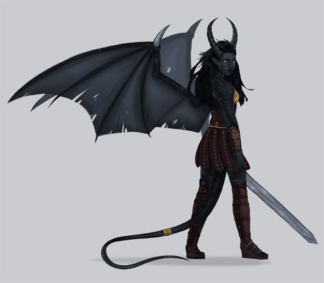 Tiefling Barbarian, Bg3 Character, Tiefling Female, Warrior Art, Fantasy Demon, Epic Characters, Fantasy Races, Demon Art, Dungeons And Dragons Characters