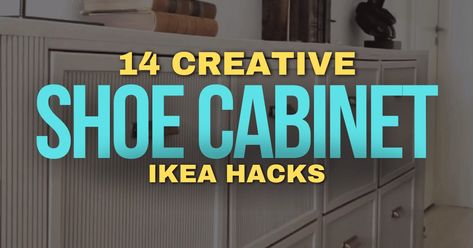 Explore 14 creative IKEA shoe cabinet hacks by talented DIYers. Transform your entryway with stylish storage solutions that blend organization and flair. Ikea Metod Shoe Cabinet, Ikea Shoe Cabinet Uses, Ikea Hacks Shoe Cabinet, Diy Shoe Storage Cabinet, Ikea Bissa Shoe Cabinet Hack, Bissa Shoe Cabinet Hack, Shoe Shelf Ikea, Ikea Stall Shoe Cabinet Hack, Diy Shoe Cabinet