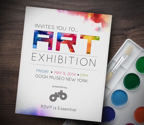 Art Workshop Invitation, Art Exhibition Invitation Card Design, Exhibition Invitation Card Design, Exhibition Invitation Card, Art Exhibition Invitation, Ghibli Quotes, Types Of Parties, Interior Design Exhibition, Make Your Own Invitations