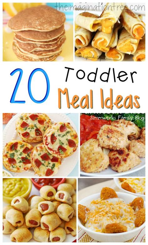 20 tasty and fun toddler meal ideas!: Dinner Ideas For 1, Toddler Meal Ideas, Easy Toddler Meals, Kids Dinner, Bite Size Food, Toddler Lunches, Healthy Toddler Meals, Toddler Snacks, Diet Vegetarian